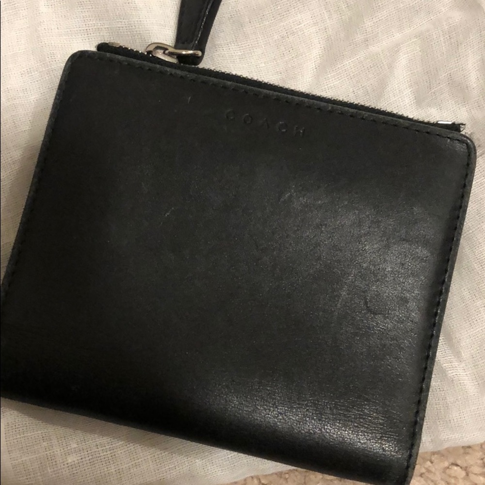 Black leather Coach wallet